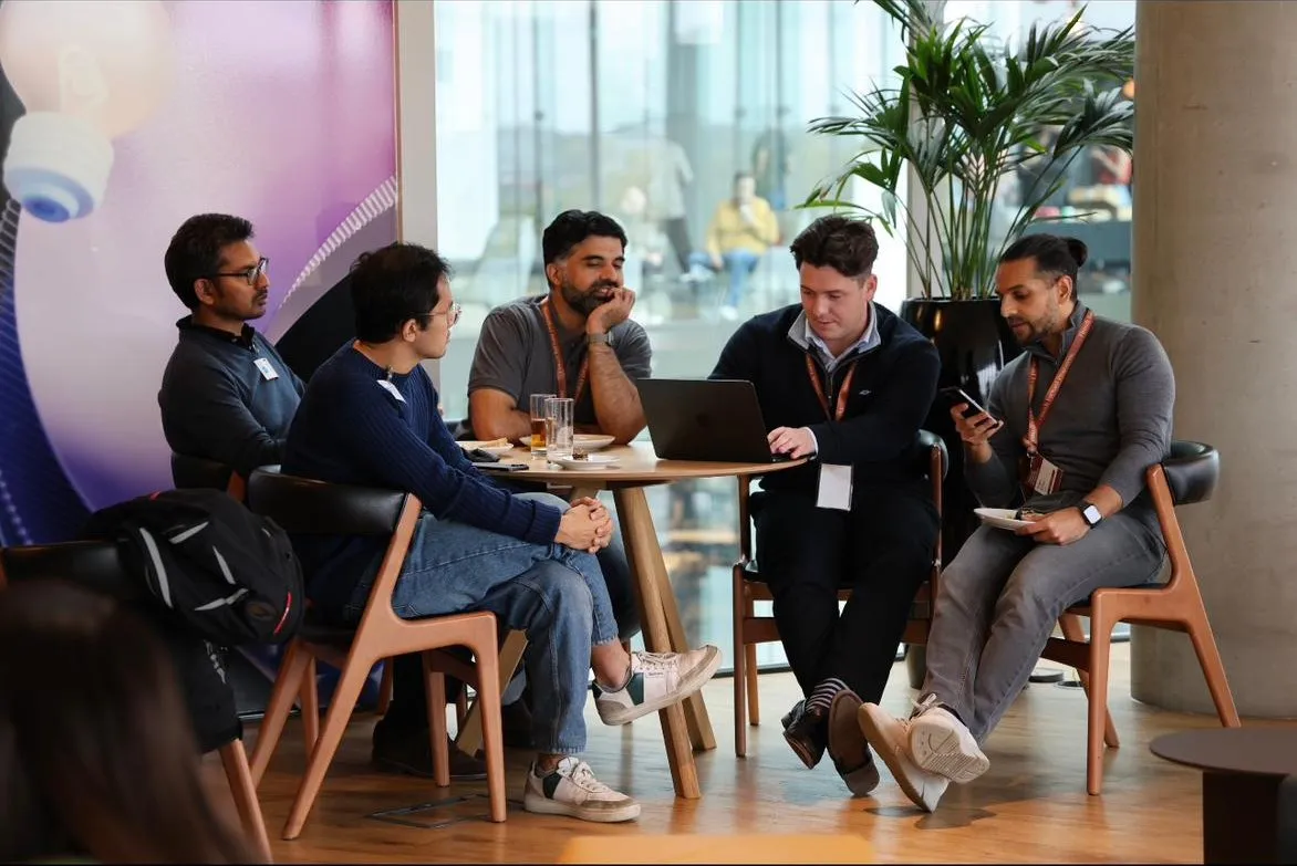 Javed Khattak in a roundtable discussion with founders